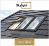 DOBROPLAST - SKYLIGHT PREMIUM plastové střešní okno PVC dezén dřeva 11/11 - 114/118cm